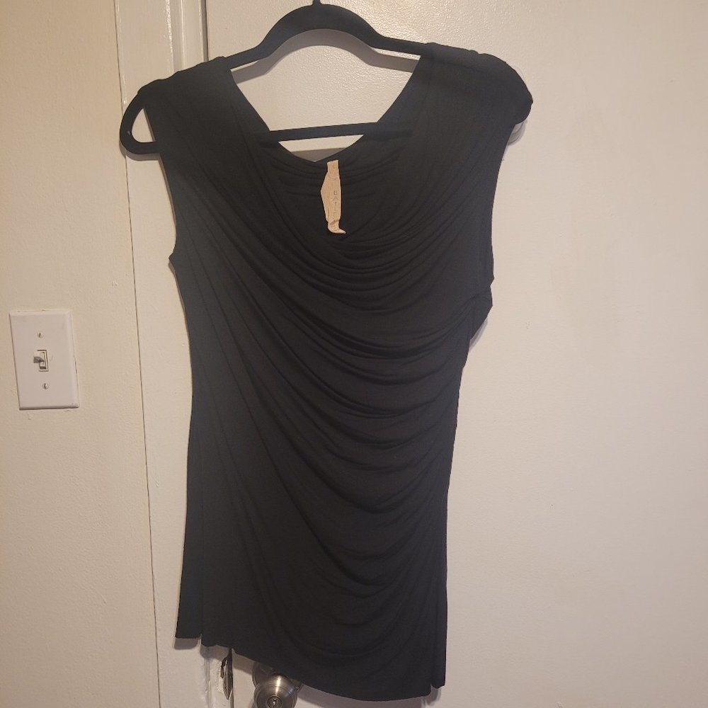 BAILEY 44 Anthropologie $88 Soft Stretch Ruched Draped Top Size Large